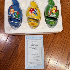 M&M'S Fun Ornament Collection - Blue, Yellow, Green
